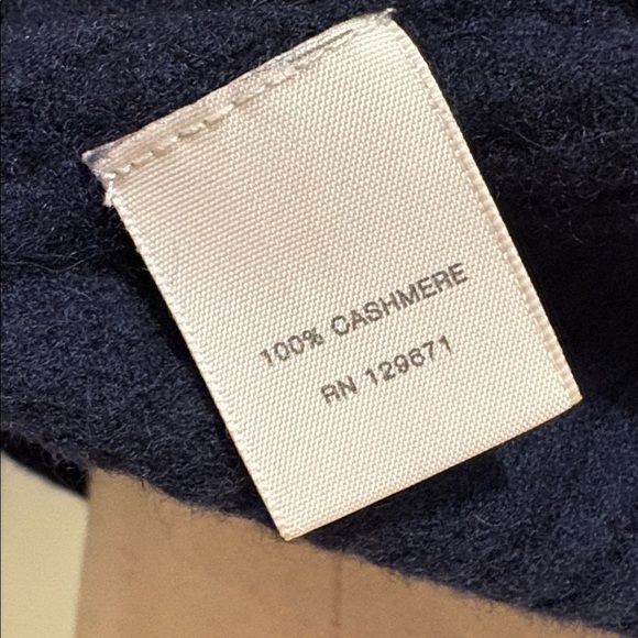 NakedCashmere Navy Blue Cashmere Stretch Ribbed Knit Sleeveless Top size Small - Picture 8 of 11